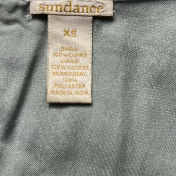 Sundance Chiffon Embroidered Dress Green - Picture 6 of 7